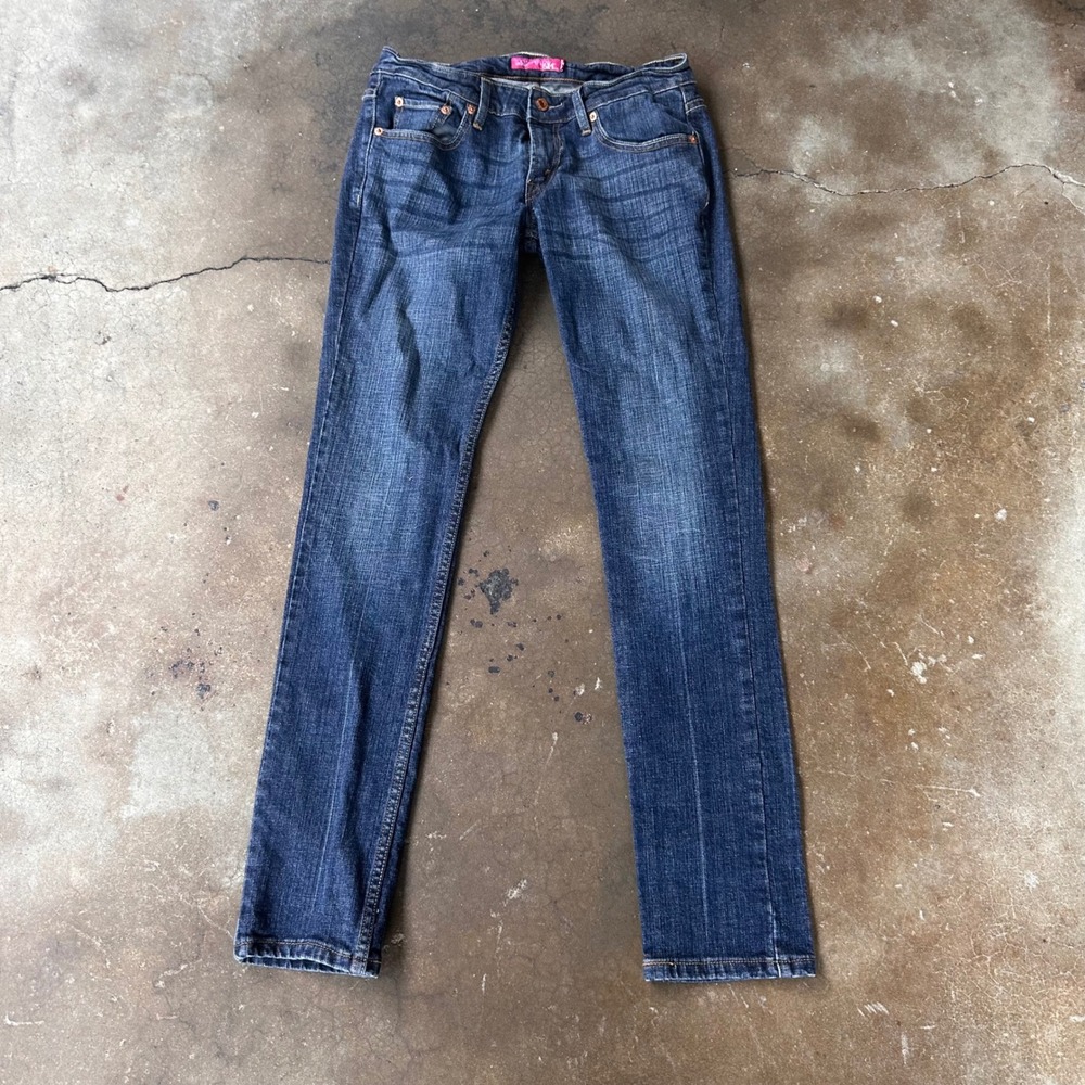Levis 524 Too Superlow Skinny Jeans Womens 9M Dark Wash Low Rise Stretch